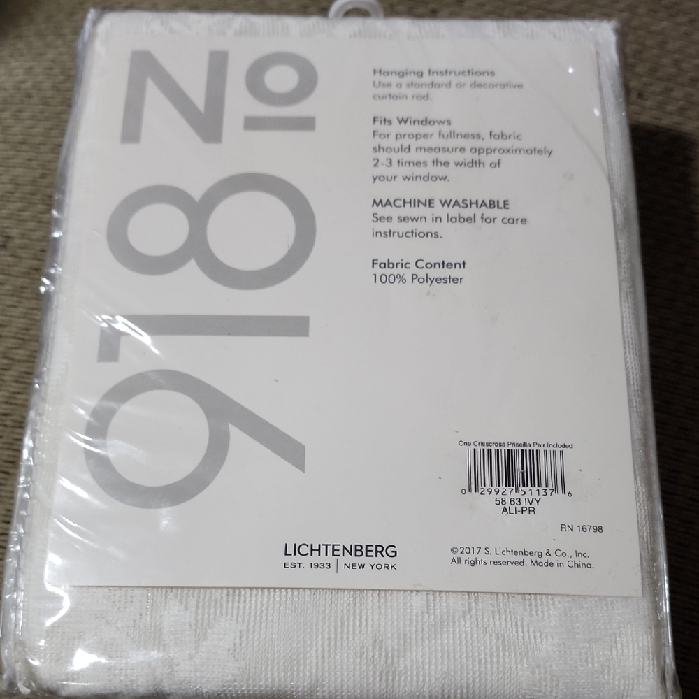 Lichtenberg Ivy Color Polyester Curtains. New In Package.